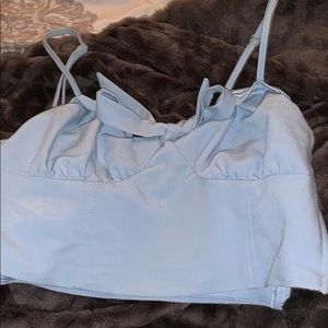 Light blue crop top